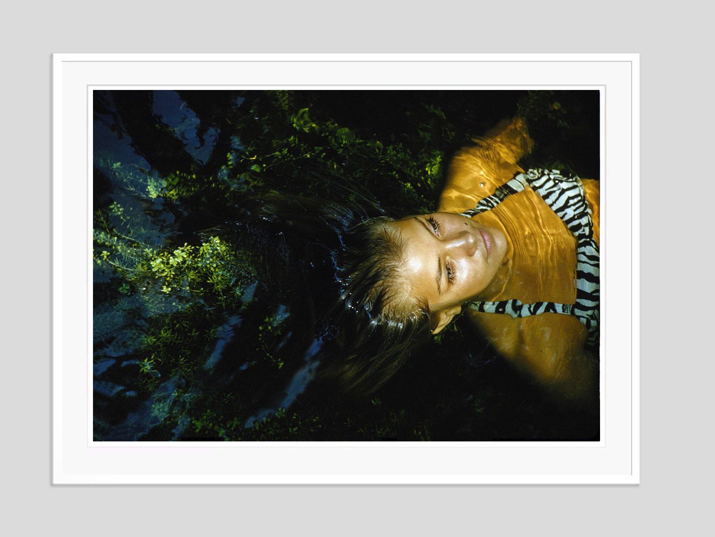 Toni Frissell 'A Face In The Water' Archival Pigment Print Framed In White photo furniture