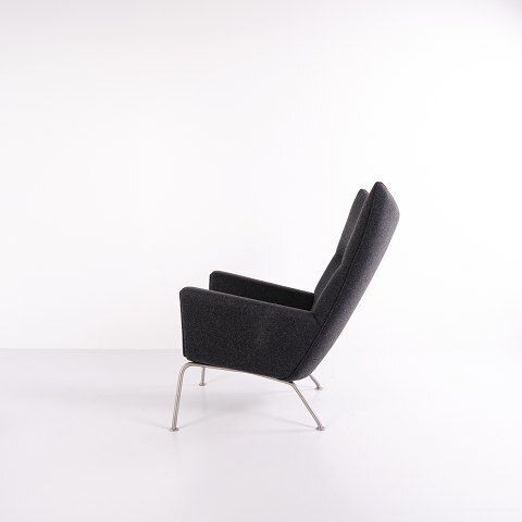 Wingchair – Hans J. Wegner – Model Ch445 – Carl Hansen & Søn – Gray Hallingdal – With Stool photo Furniture