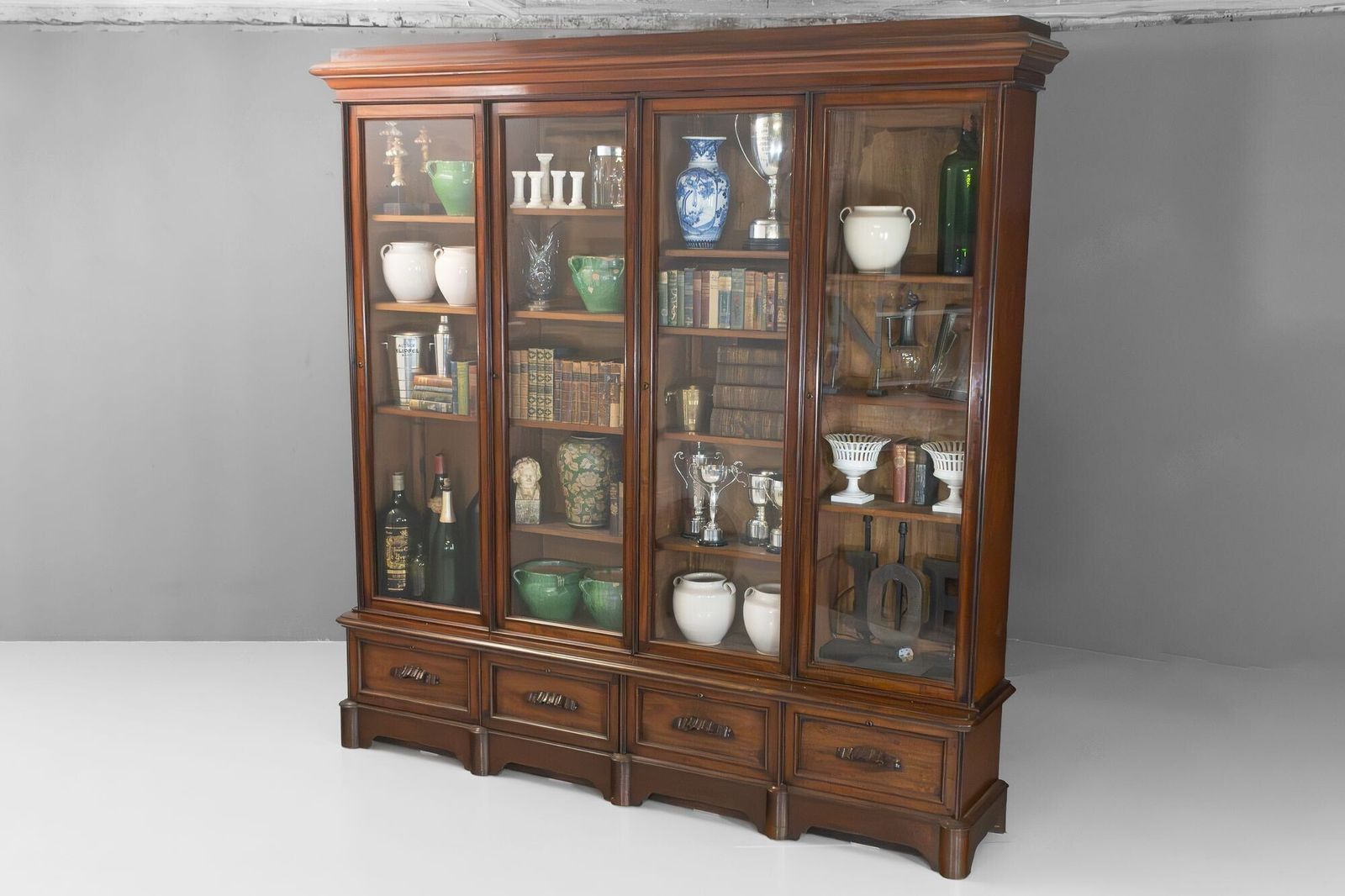 Furniture Library Bookcase, 1800s, Mahogany photo
