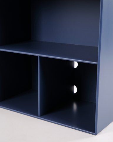 Montana Bookcase – Blue – 3 Shelves photo vinterior