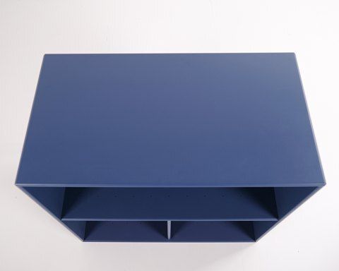 Montana Bookcase – Blue – 3 Shelves photo vintage