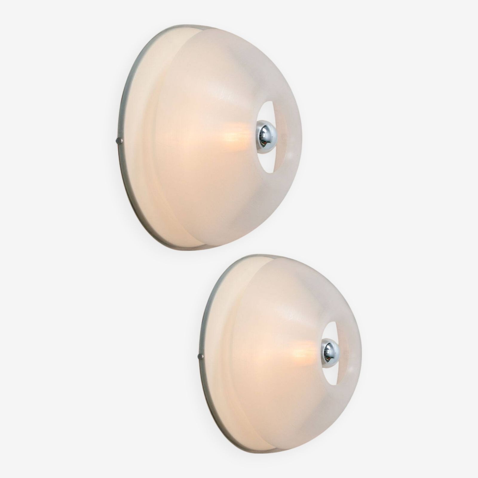 Pair Of Tam Tam Wall Or Ceiling Lamps By Yoshiko Hasabe For Guzzini, 1970s