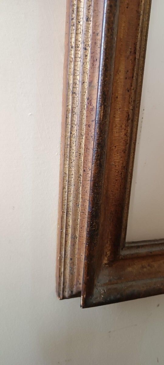 Antique Lacquered And Gilded Frame From The Late 17th Century, Italy photo for sale