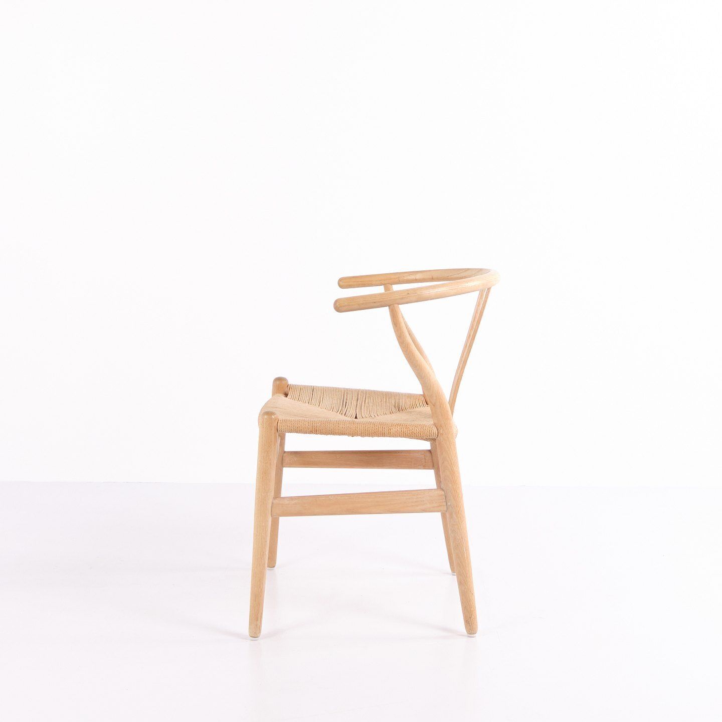 Set Of Wishbone Chairs   Model Ch24   Oak & Natural Wicker   Hans J. Wegner   Carl Hansen & Son   1960s photo for sale