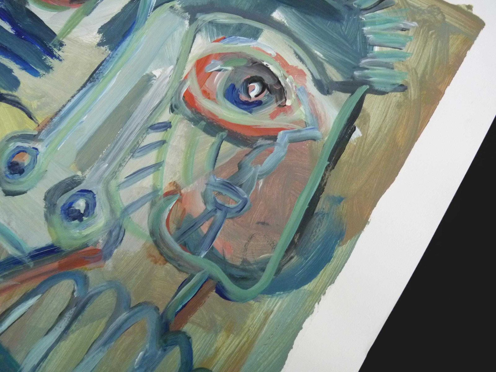 Mixed Media, Art Brut/Figurative Art/Singular Art, Signed Kabian (Jean Baptiste), 50 X 65 Cm (19.68 X 25.59 In) photo 261.0