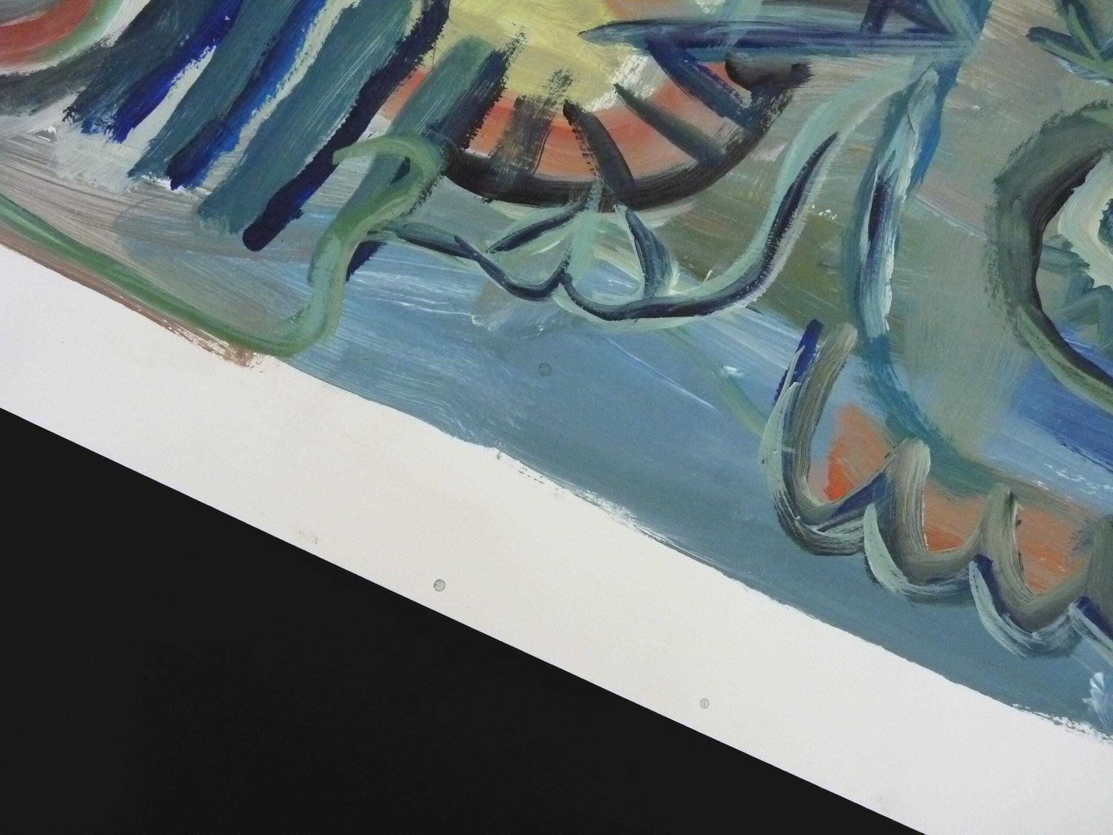 Mixed Media, Art Brut/Figurative Art/Singular Art, Signed Kabian (Jean Baptiste), 50 X 65 Cm (19.68 X 25.59 In) photo vinterior