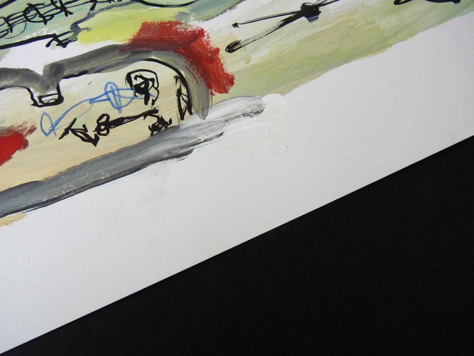 Mixed Media, Art Brut/Figurative Art/Singular Art, Signed Kabian (Jean Baptiste), 50 X 65 Cm (19.68 X 25.59 In) photo vinterior