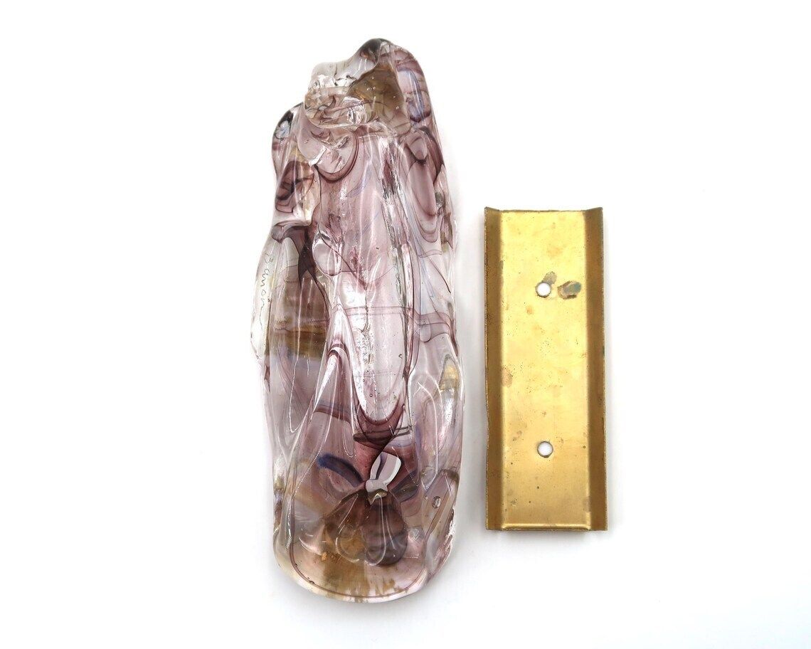 Gesigneerde Glazen Mezuzah, New Leadership State Of Israel Bonds, Jaren 1990, Jeruzalem, Judaica photo furniture