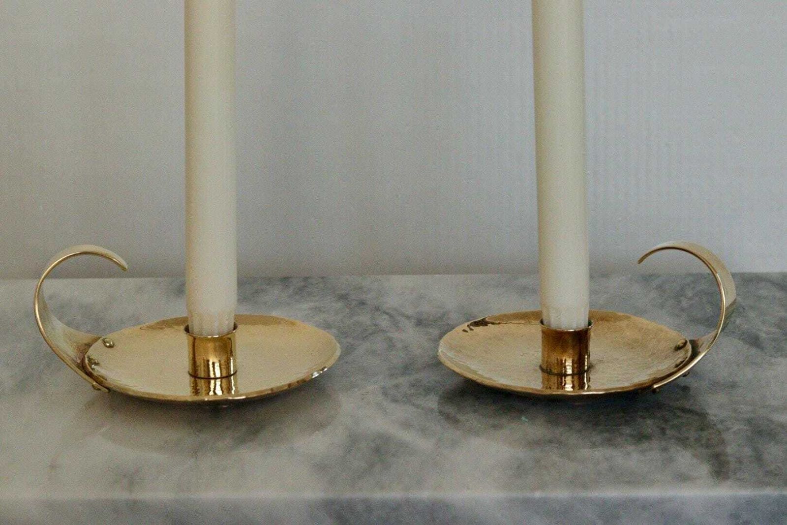 photo furniture Pair Of Swedish Mid Century Candlestick Holder By Skutuna