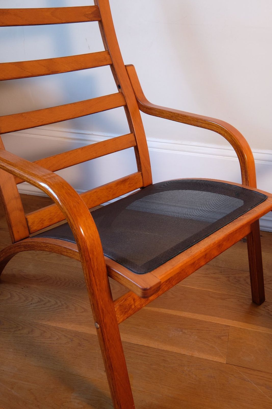 photo for sale Pair Of Vintage Danish Stouby Bentwood Leather Lounge Chairs