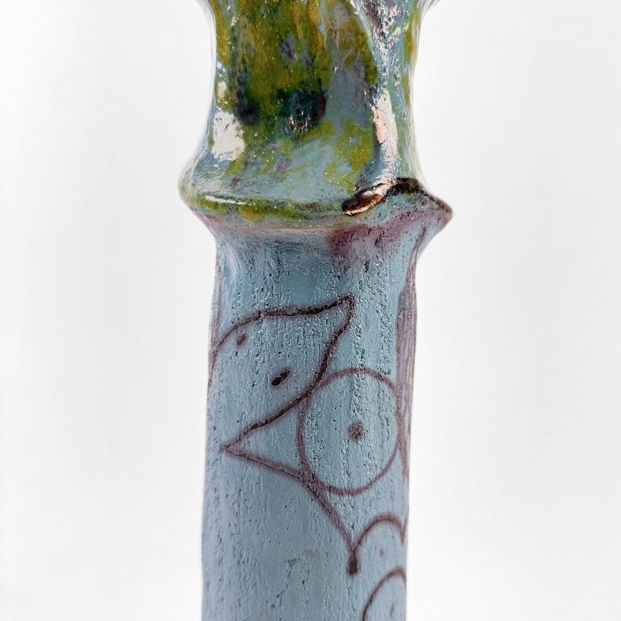 "Untitled 2024" Semi Refractory And Glazed Ceramic Sculpture By Alessandro Roma photo 2150.0
