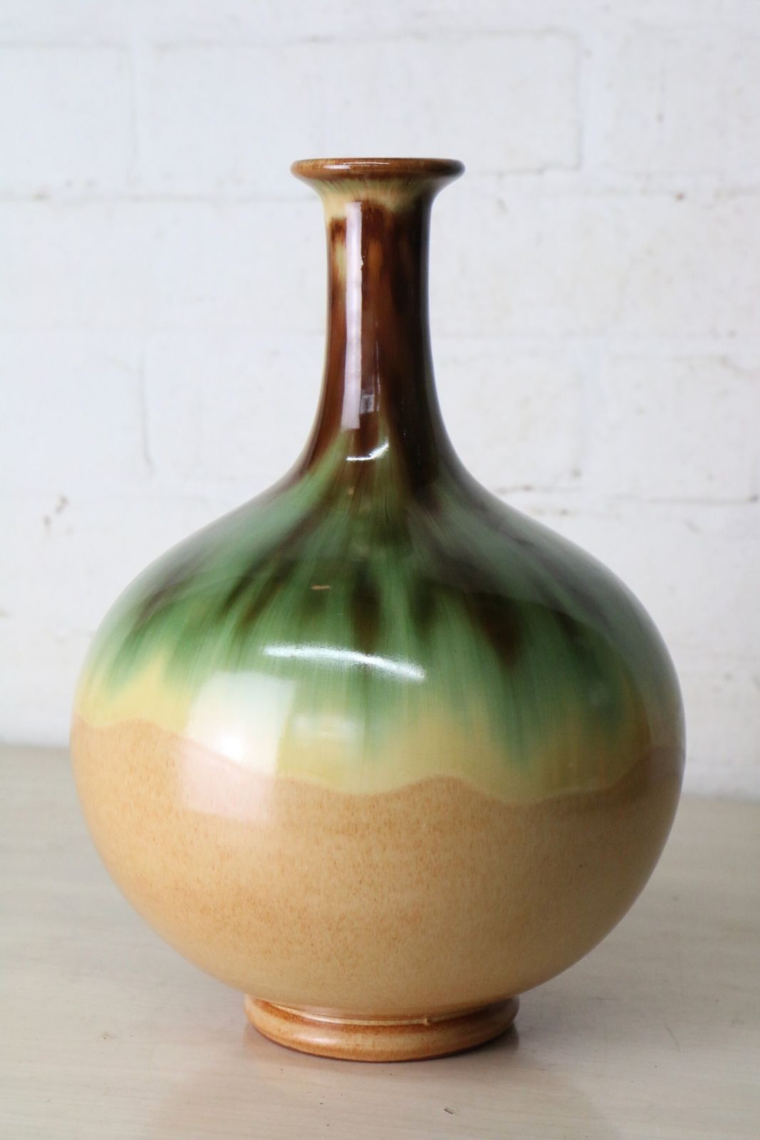 A Mid Century Modern Pottery Vase With A Phased Drip Glaze Type Finish Lovely Decorative Shape By Manuel Garcia Arroyo photo Home Decor