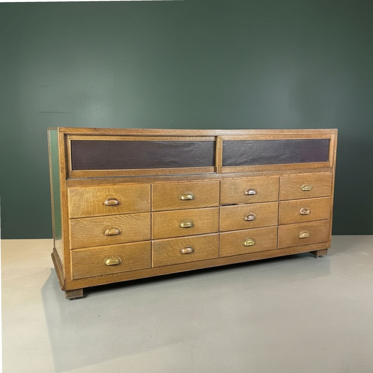 1930s 12 Drawer Shop Counter, Vintage