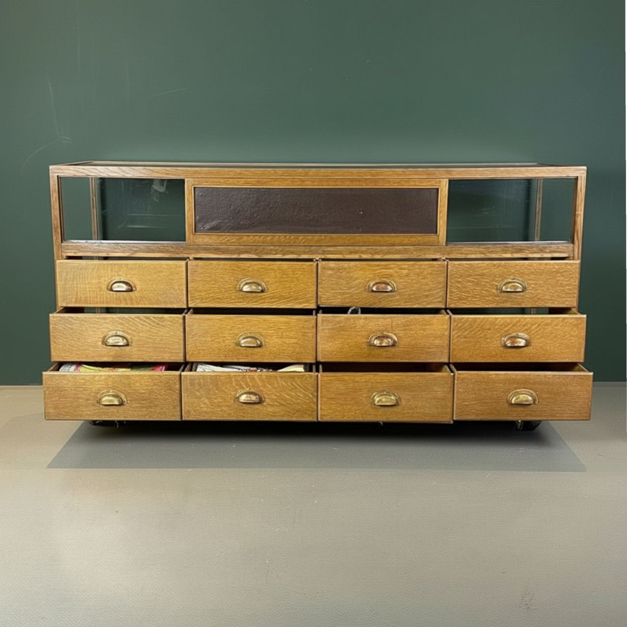 1930s 12 Drawer Shop Counter, Vintage photo for sale