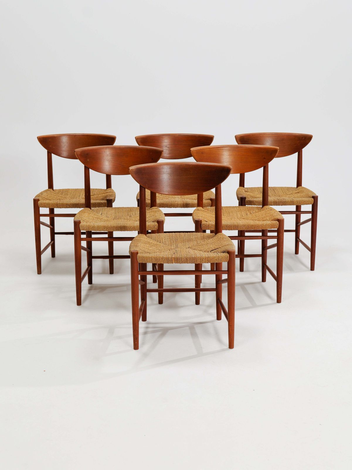 Model 316 Dining Chairs By Peter White & Orla Moelgard Nielsen For Søborg Møbelfabrik, 1958, Set Of 6