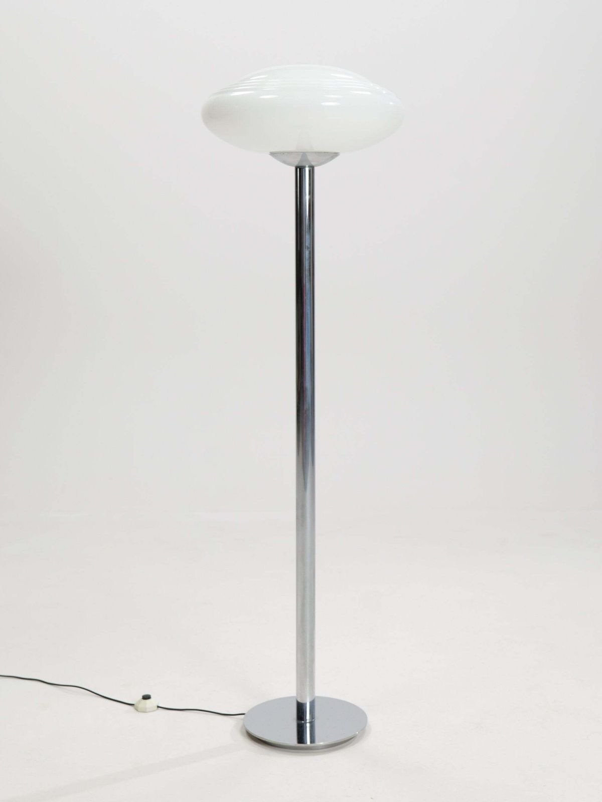 Floor Lamp In Chromed Steel And Glass, 1970s