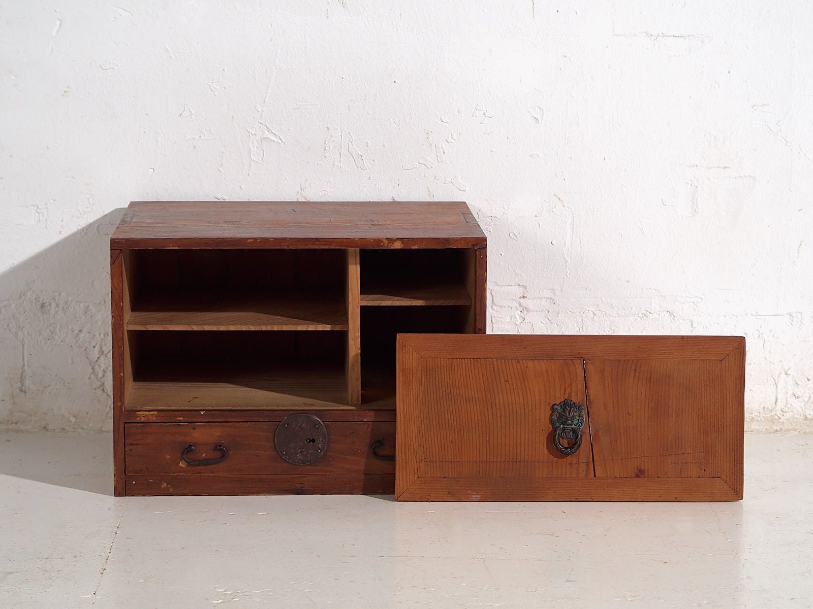 Antique Japanese Cedar Kodansu With Compartments And Bottom Drawer, Early Taishō Showa (C. 1915 1945) #24 photo vintage