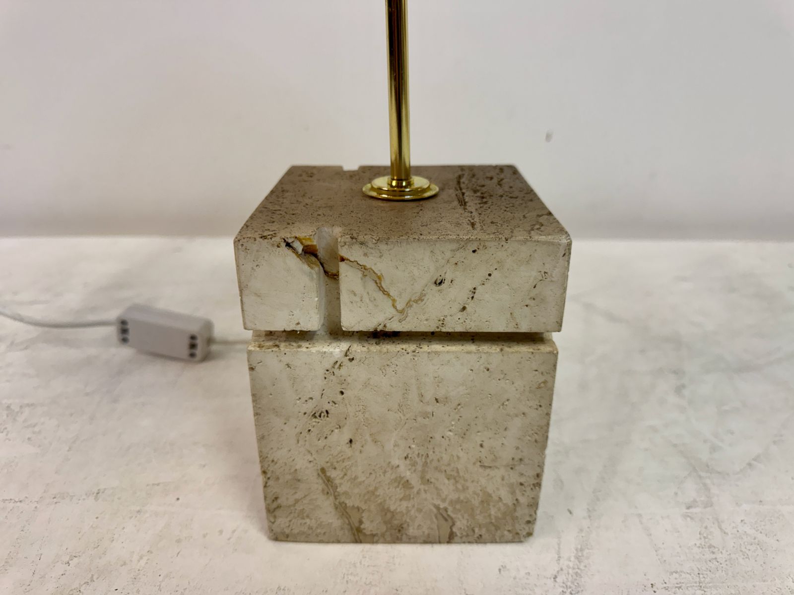 1970s Italian Travertine Lamp By Fratelli Manelli photo furniture