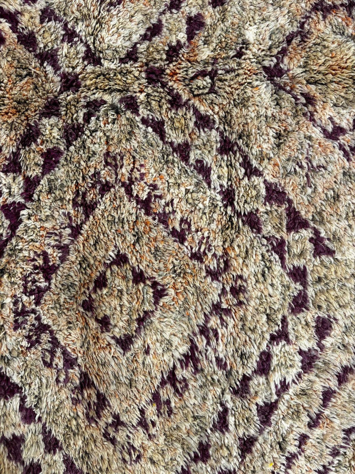 Vintage Moroccan Beni Guild Wool Rug 200x320 Cm  Handwoven Berber Carpet   Authentic Tribal Design photo vintage