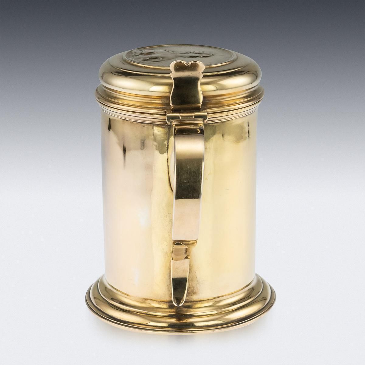 18th Century Russian Exceptional Silver Gilt & Niello Tankard, Moscow, C.1766 photo for sale