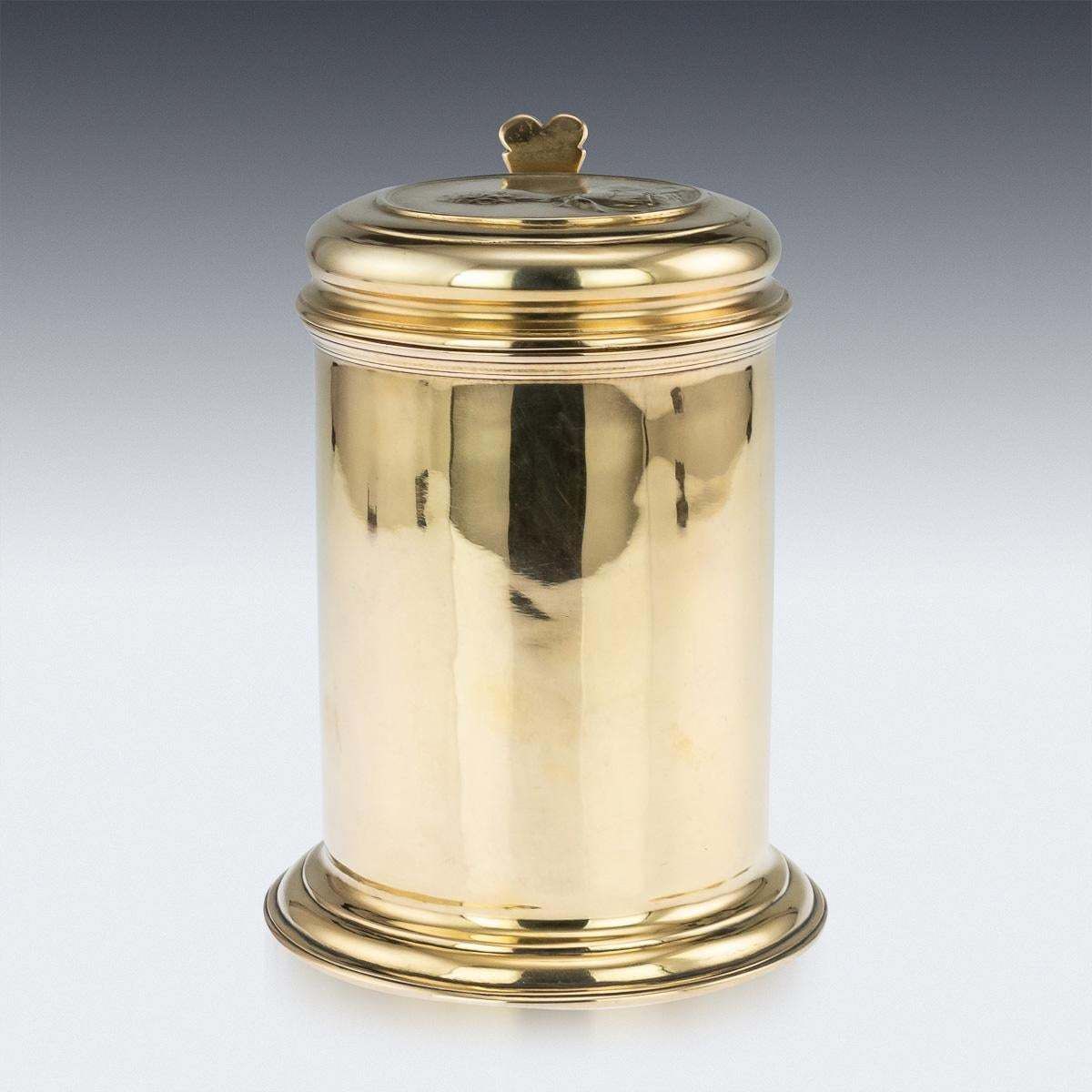 18th Century Russian Exceptional Silver Gilt & Niello Tankard, Moscow, C.1766 photo vinterior