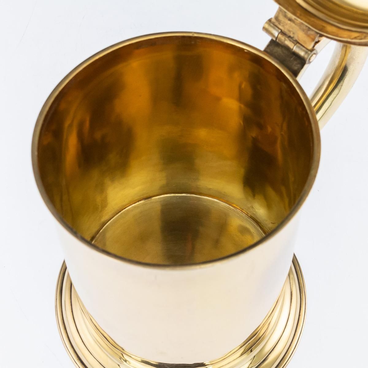 Home Decor 18th Century Russian Exceptional Silver Gilt & Niello Tankard, Moscow, C.1766 photo