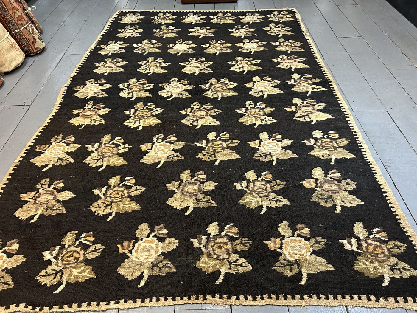 Antique Ukrainian Kilim, Circa 1880, 3.44m X 2.28m photo furniture