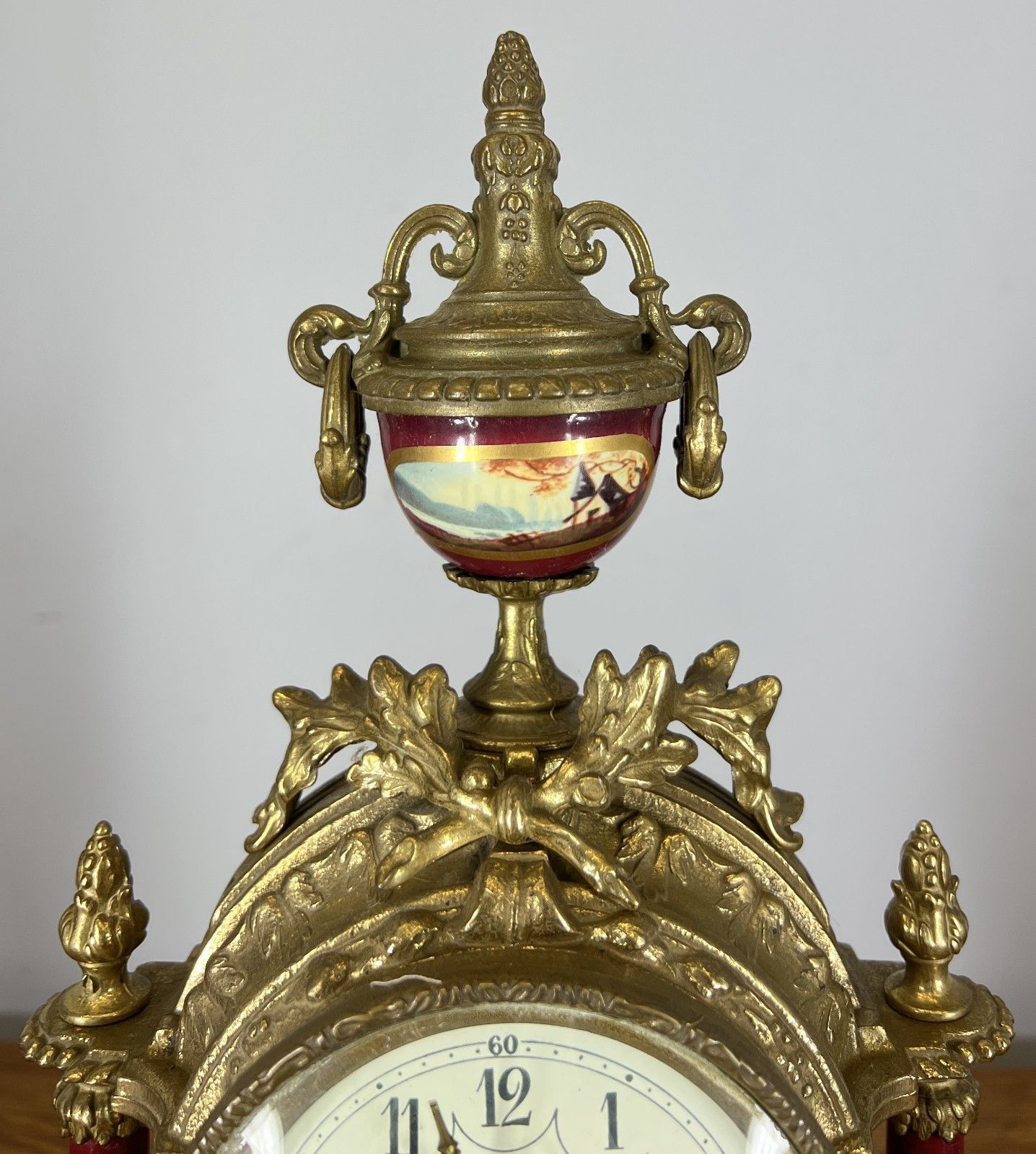 Lancini Imperial Ormolu Porcelain Gilt Brass Mantle Clock  Lot 4638 photo Home Decor