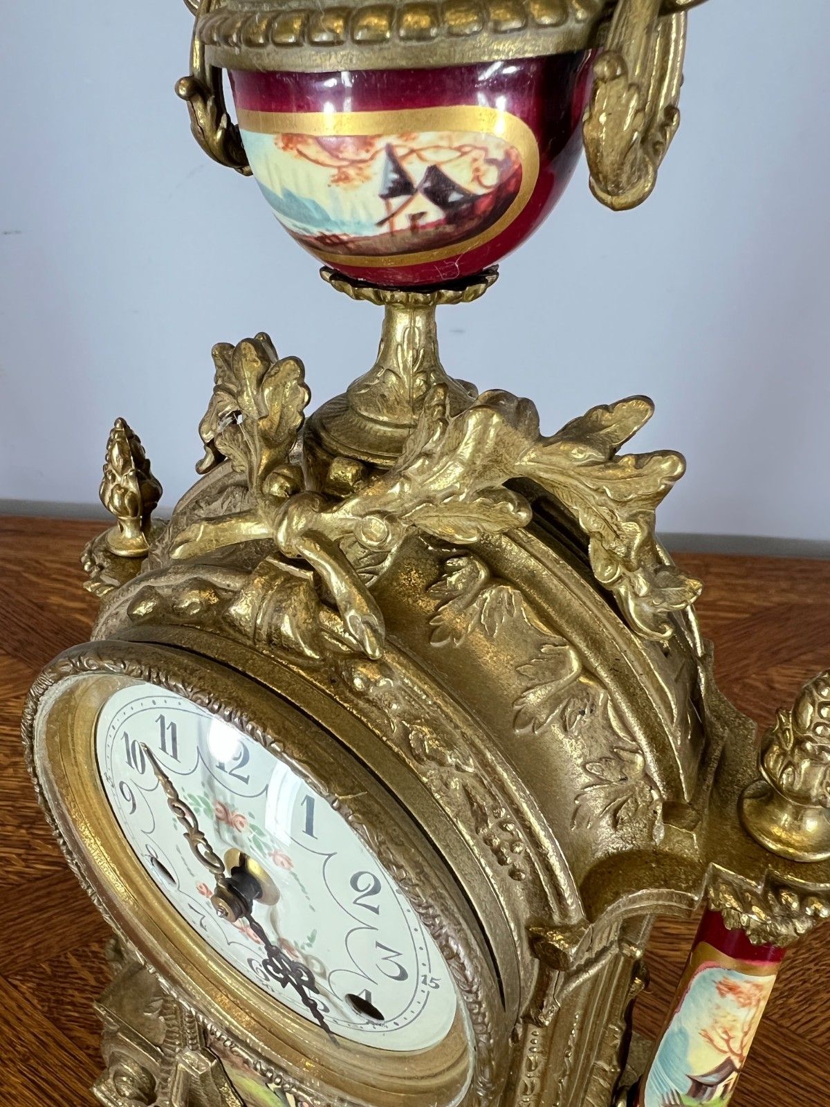 Lancini Imperial Ormolu Porcelain Gilt Brass Mantle Clock  Lot 4638 photo buy