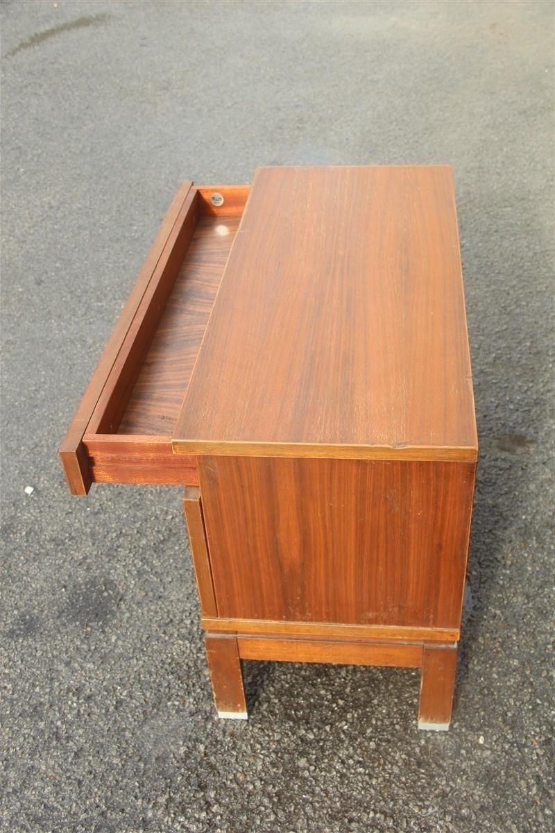 Small Nightstands Table In Teak Wood Mim Roma 1960s Ico Parisi Design Aluminum photo 1212.0