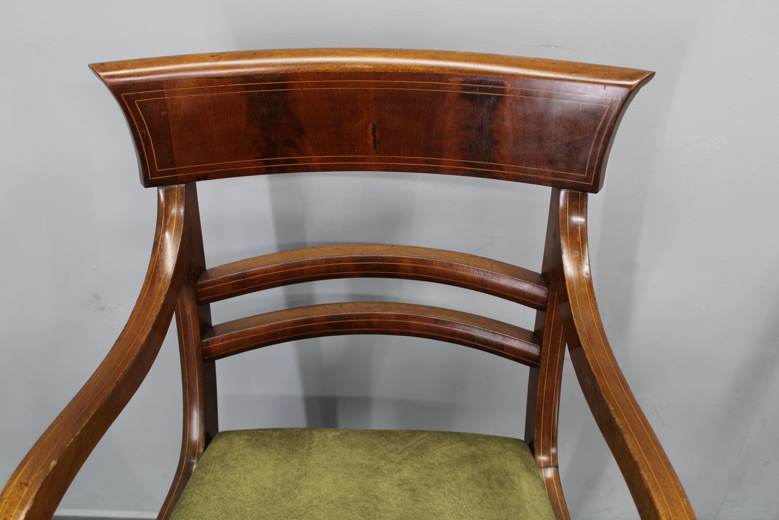 photo vintage French Art Deco Walnut Dining Chair Set With Armchairs, France 1930s