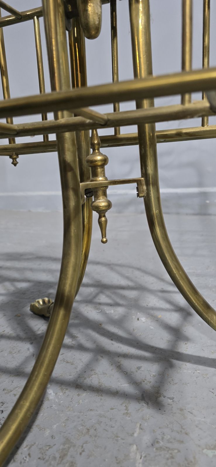 Victorian Brass Revolving Magazine Stand photo vintage