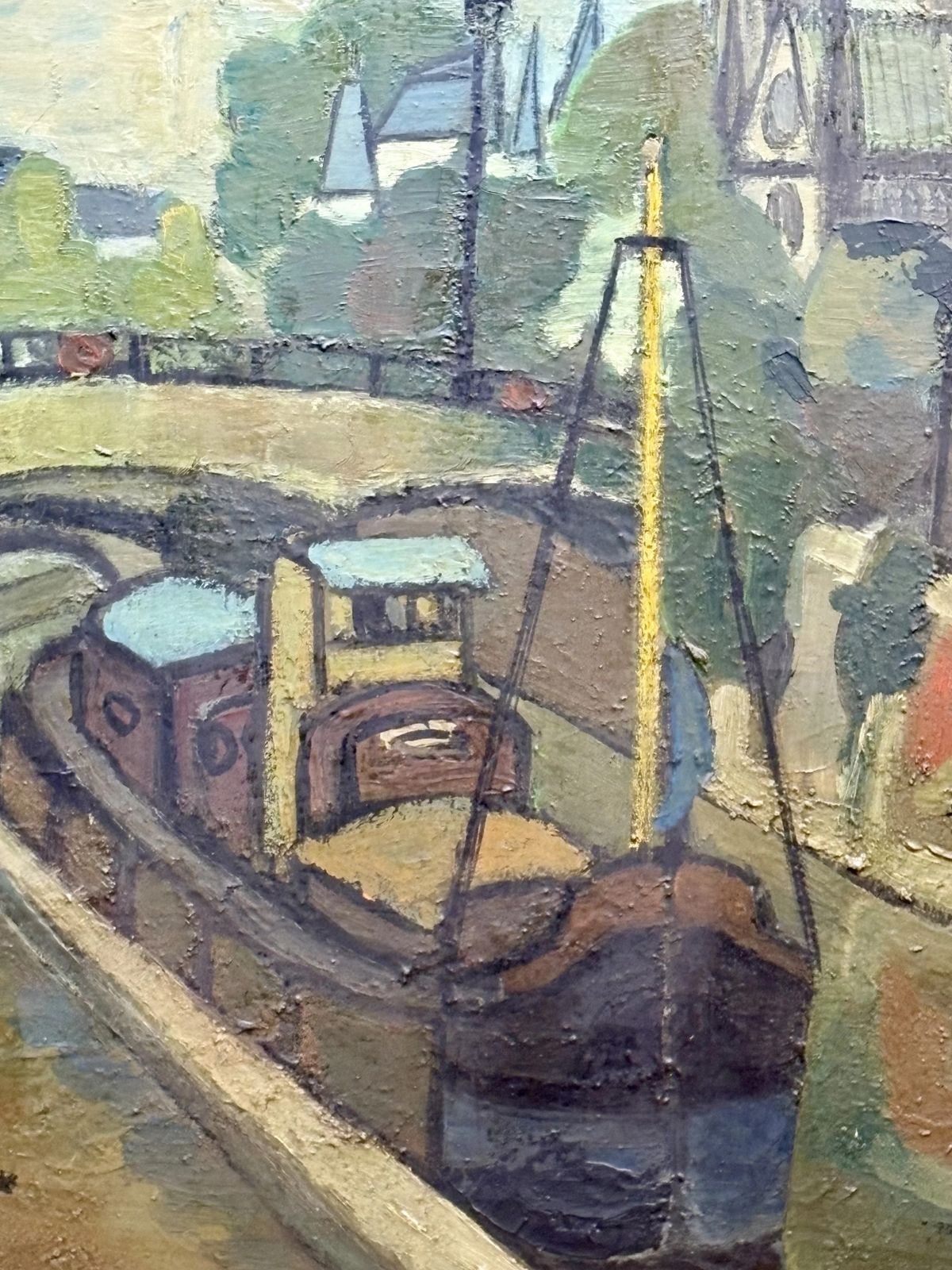 Oil On Canvas, 1961 By Simone Andeani 'Pont Notre Dame' 100cm Wide X 65cm High