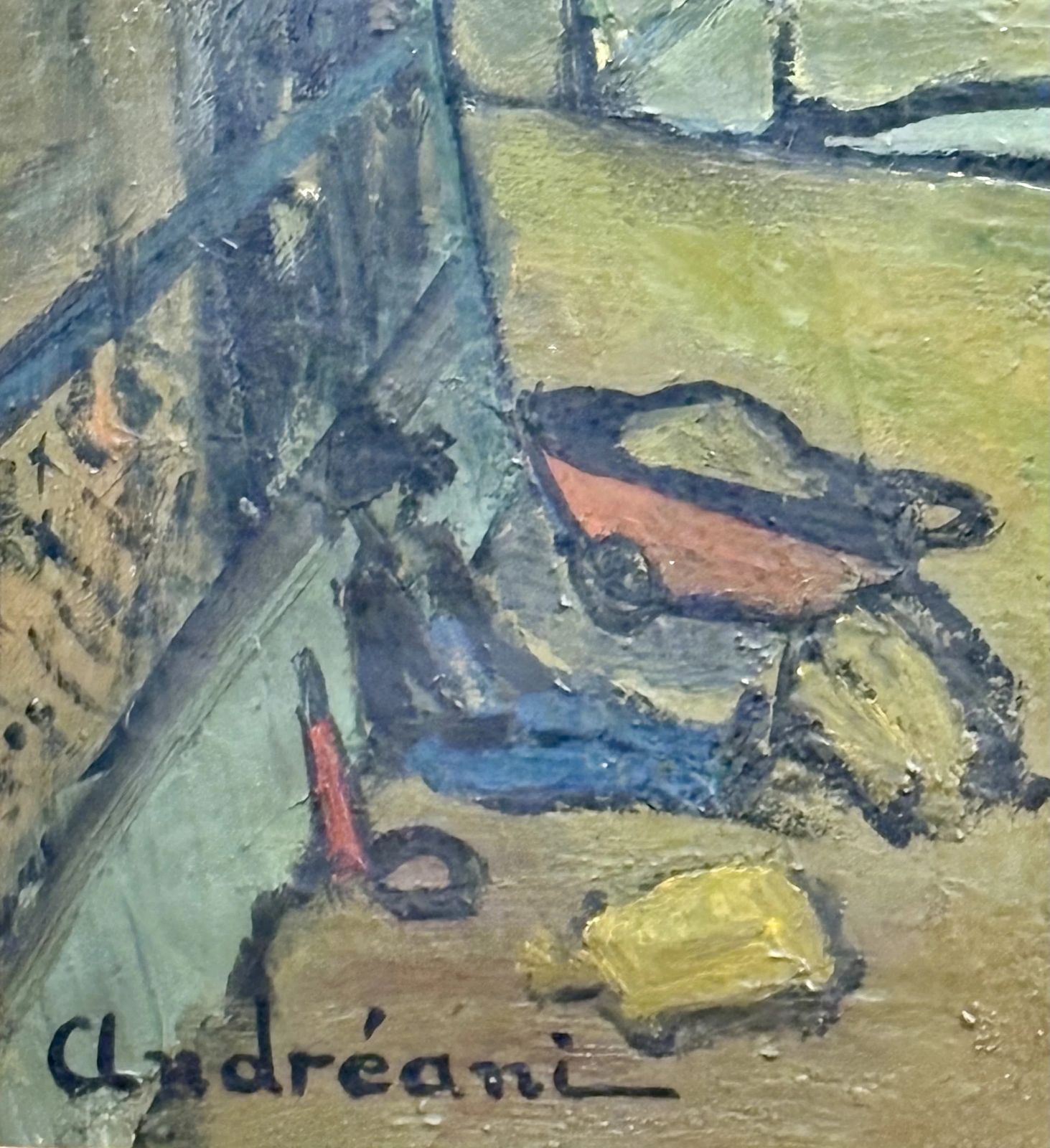 Oil On Canvas, 1961 By Simone Andeani 'Pont Notre Dame' 100cm Wide X 65cm High photo for sale