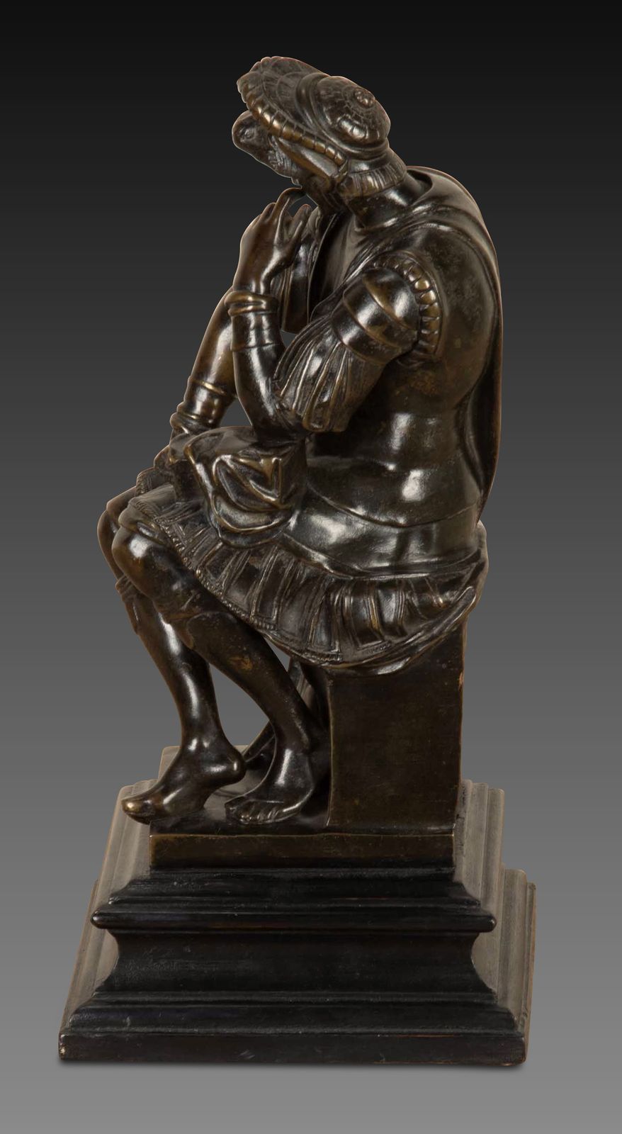 19th Century French Bronze Figure Of The Seated Lorenzo De Medici photo for sale