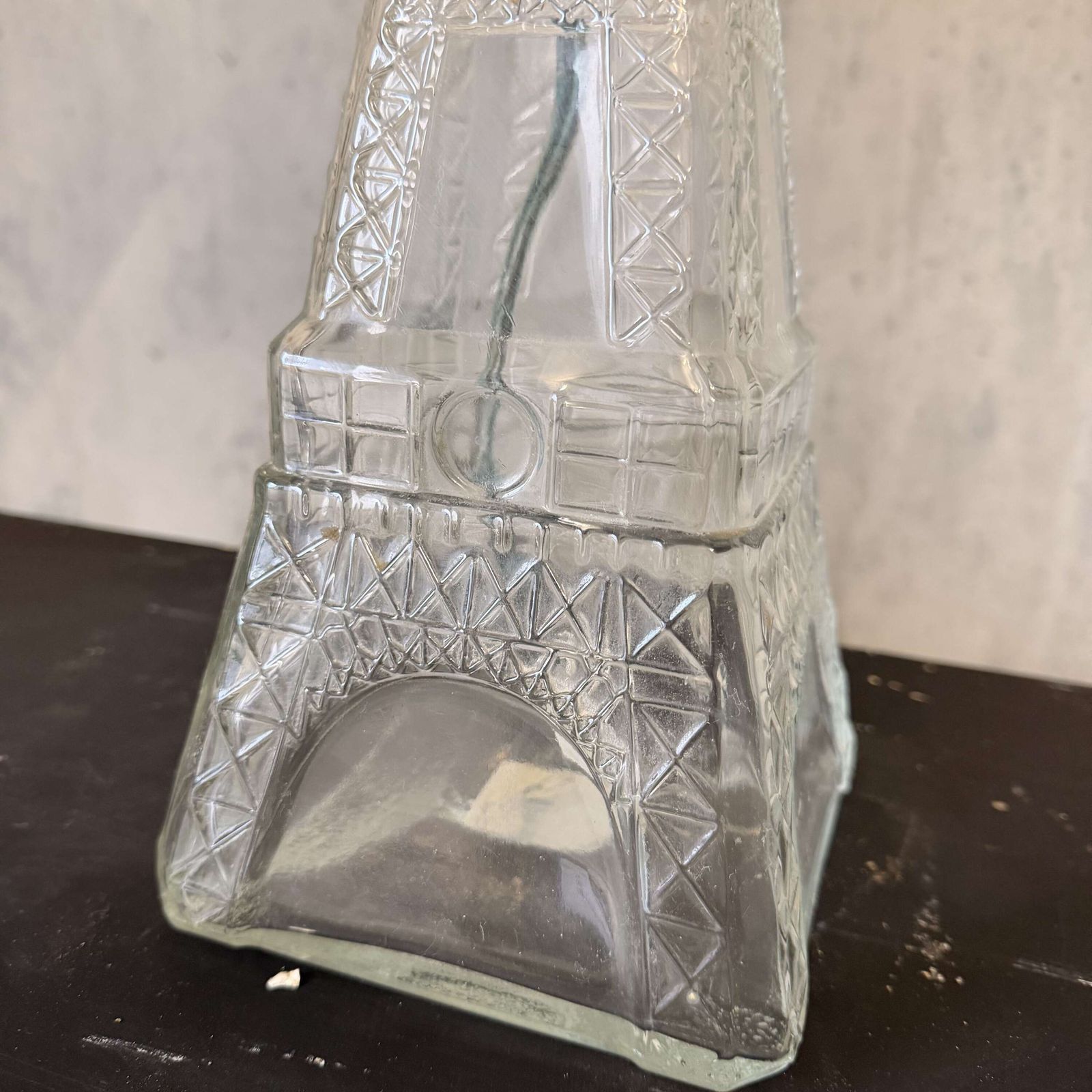 Pair Of Eiffel Tower Glass Lamps   France, 1960's photo 775.0