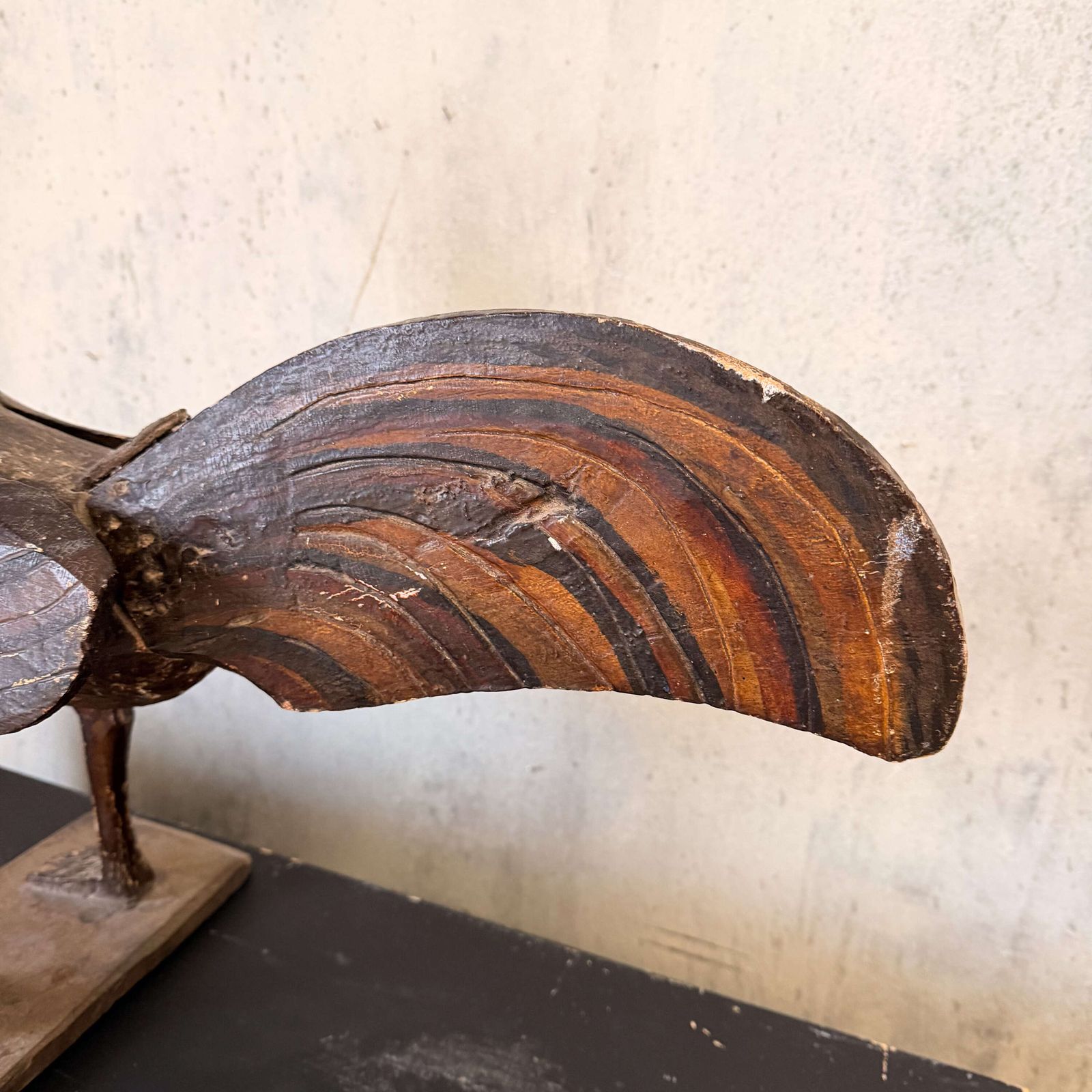 Antique Carved Wooden Stylised Bird Sculpture — Scandinavian / Nordic photo vinterior