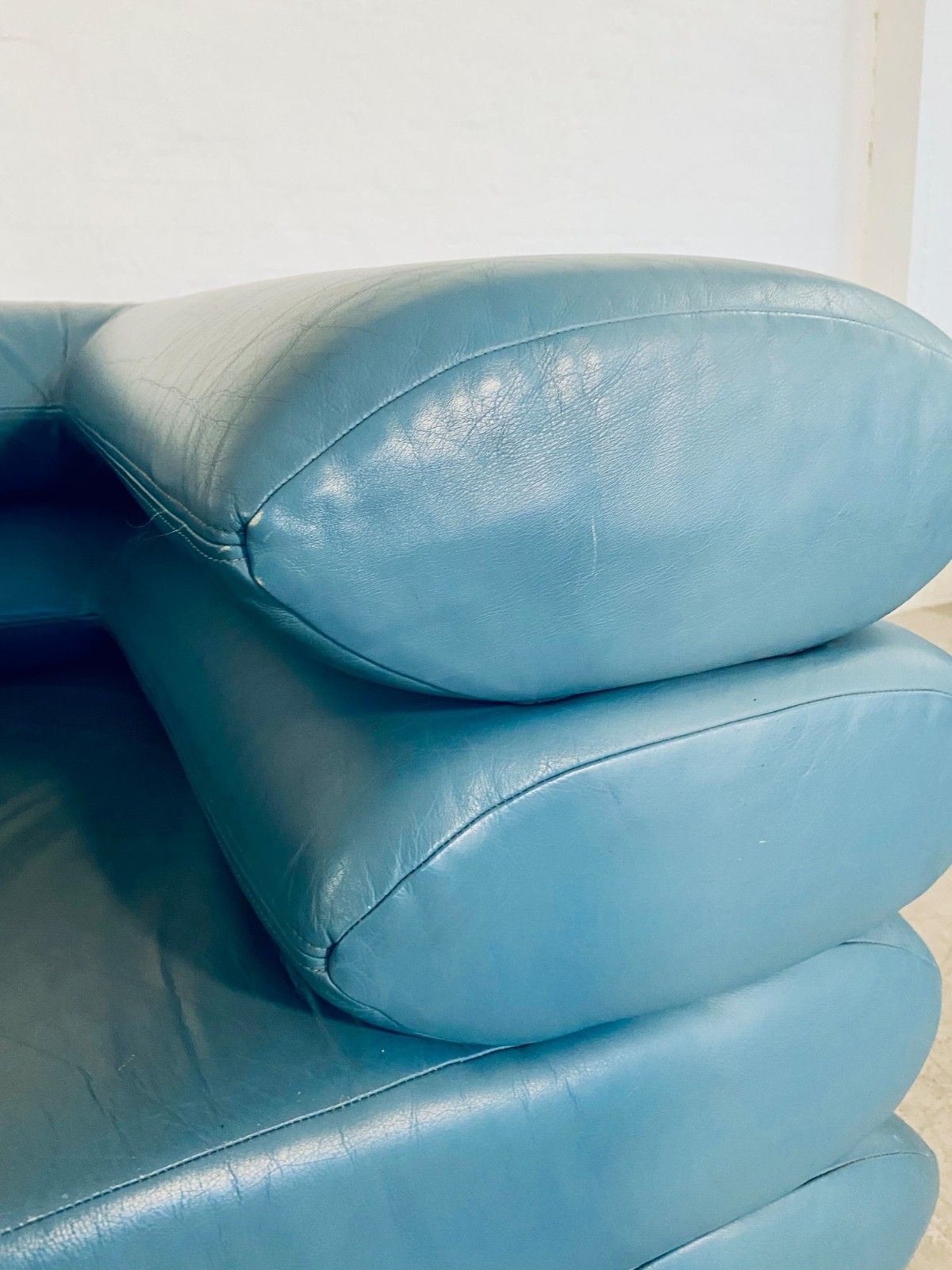 Vintage Retro Swedish Lounge Chair In Turquoise Leather photo vintage