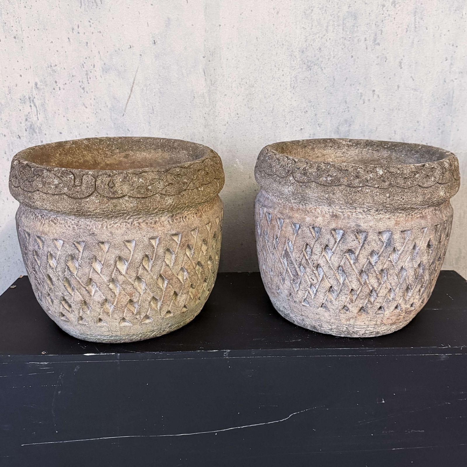 Pair Of Mid Century Cast Stone Garden Urns — England, Circa 1950 photo furniture