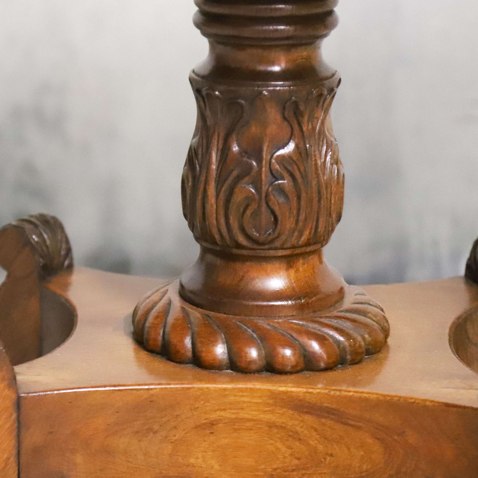 Regency Rosewood Tea Table With Fold Over Top And Original Brass Castors photo buy