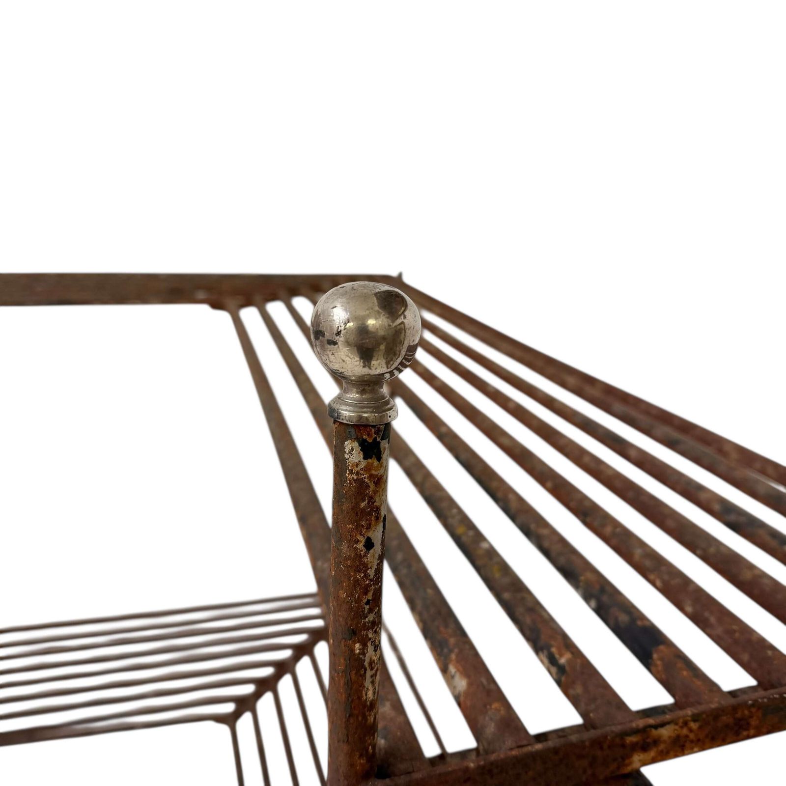 Antique Wrought Iron L Shaped Garden Shelving Unit photo 1125.0