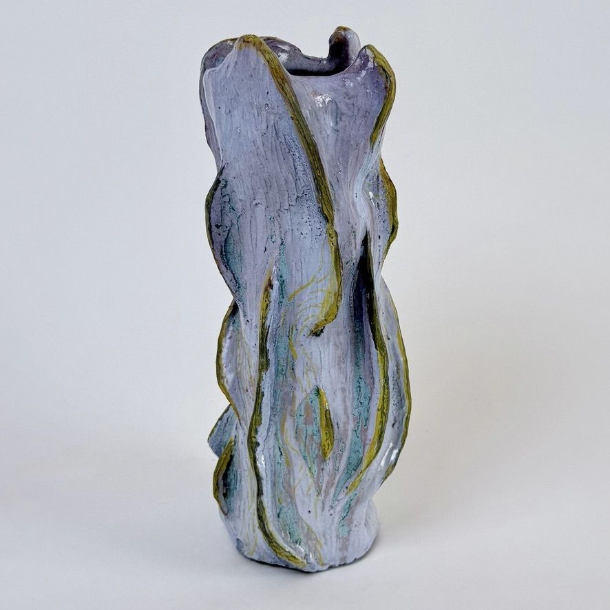"Untitled 2023" Semi Refractory And Glazed Ceramic Sculpture By Alessandro Roma
