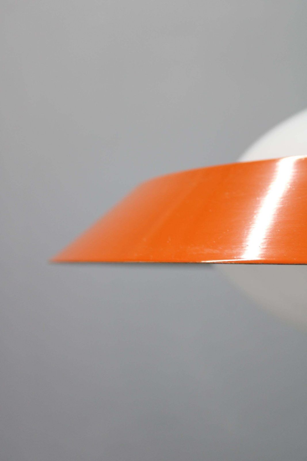 photo vinterior 1970s Czechoslovak Mid Century Orange Opaline Glass Pendant Lamp