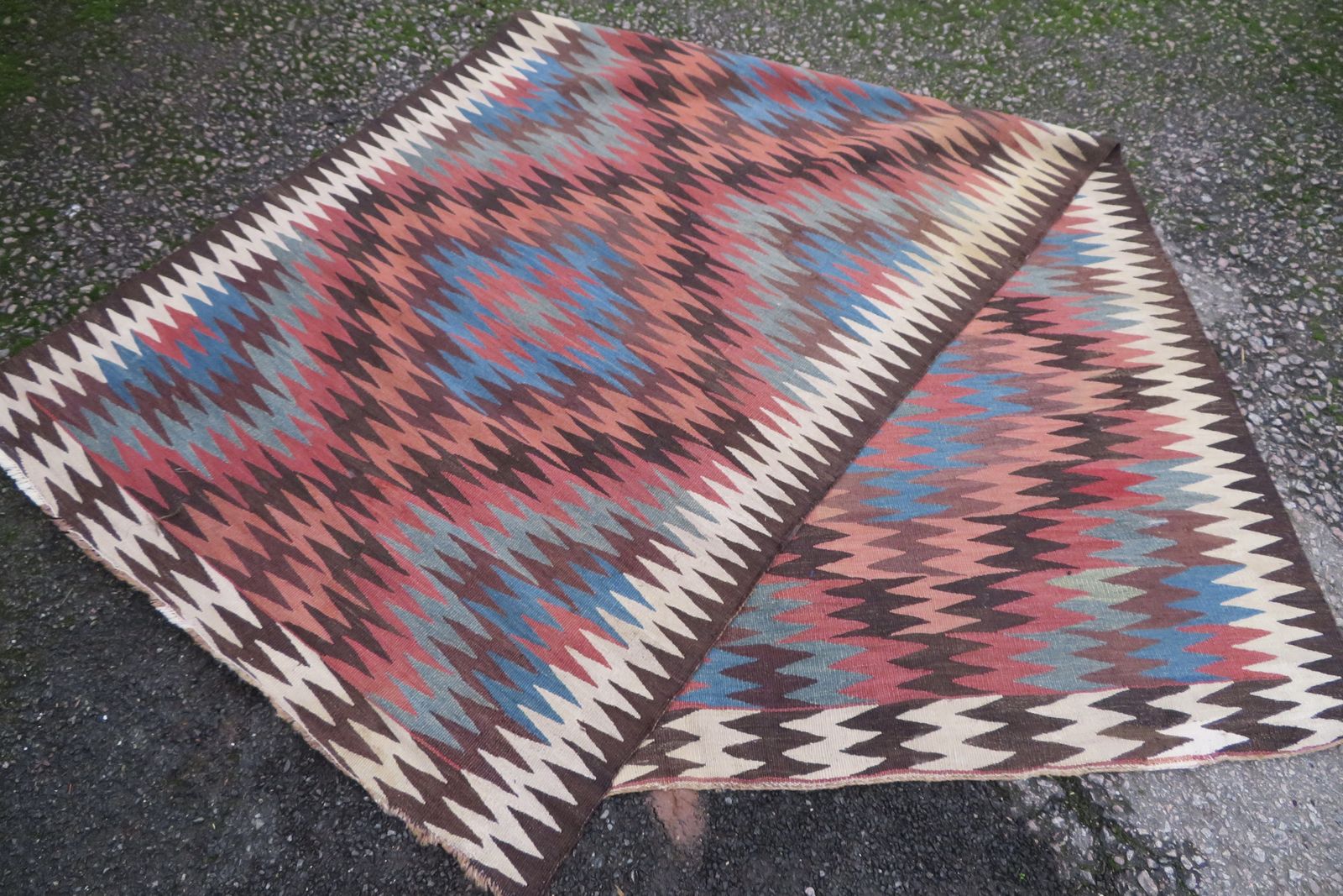 Rare Design Azerbaijan Mianeh Long Kilim Rug. 303cm X 120cm. photo vintage
