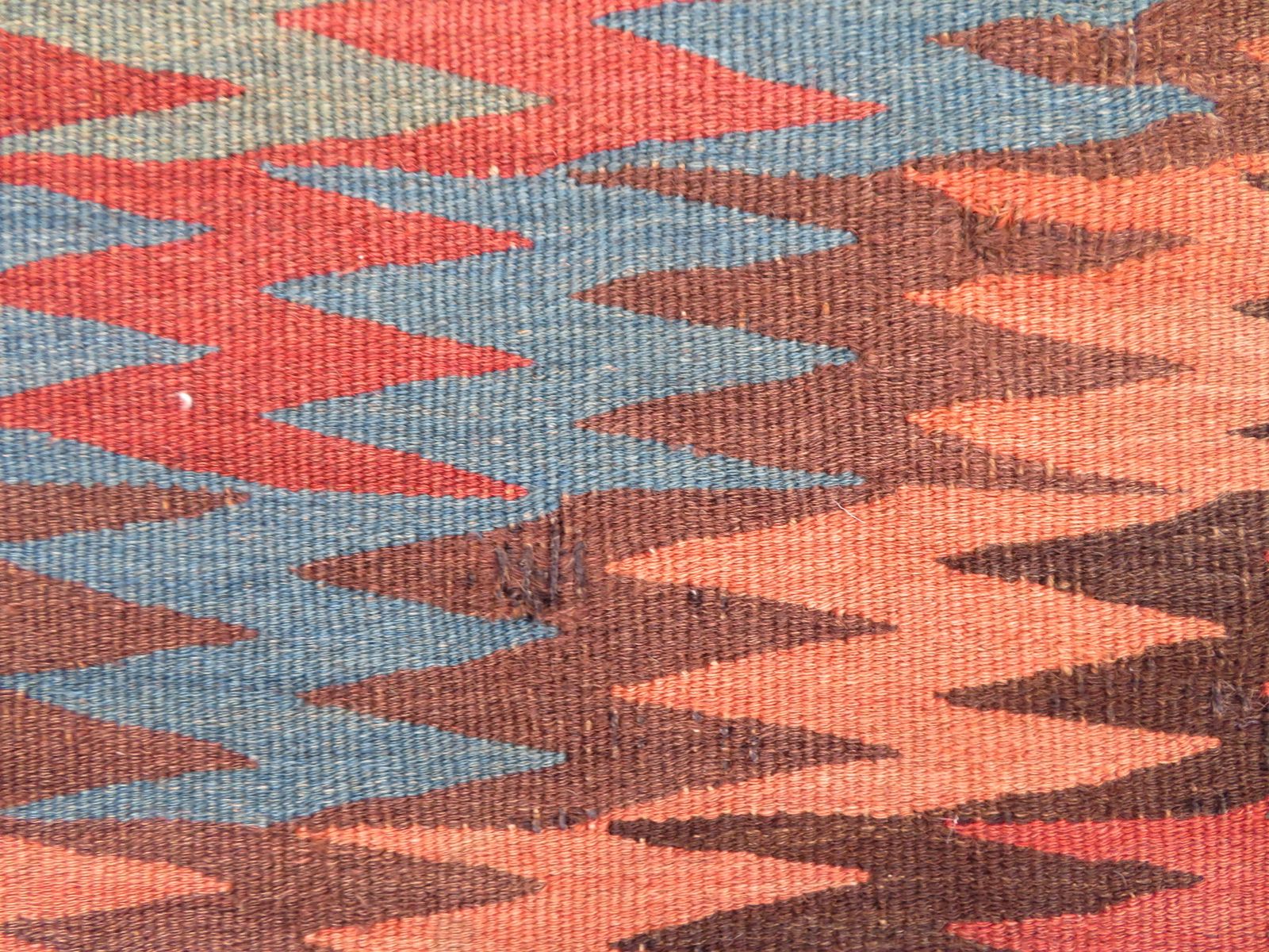 Textiles Rare Design Azerbaijan Mianeh Long Kilim Rug. 303cm X 120cm. photo