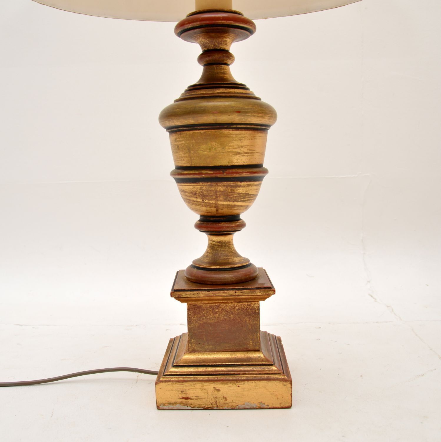 Pair Of Antique Gilt Wood Table Lamps photo Lighting