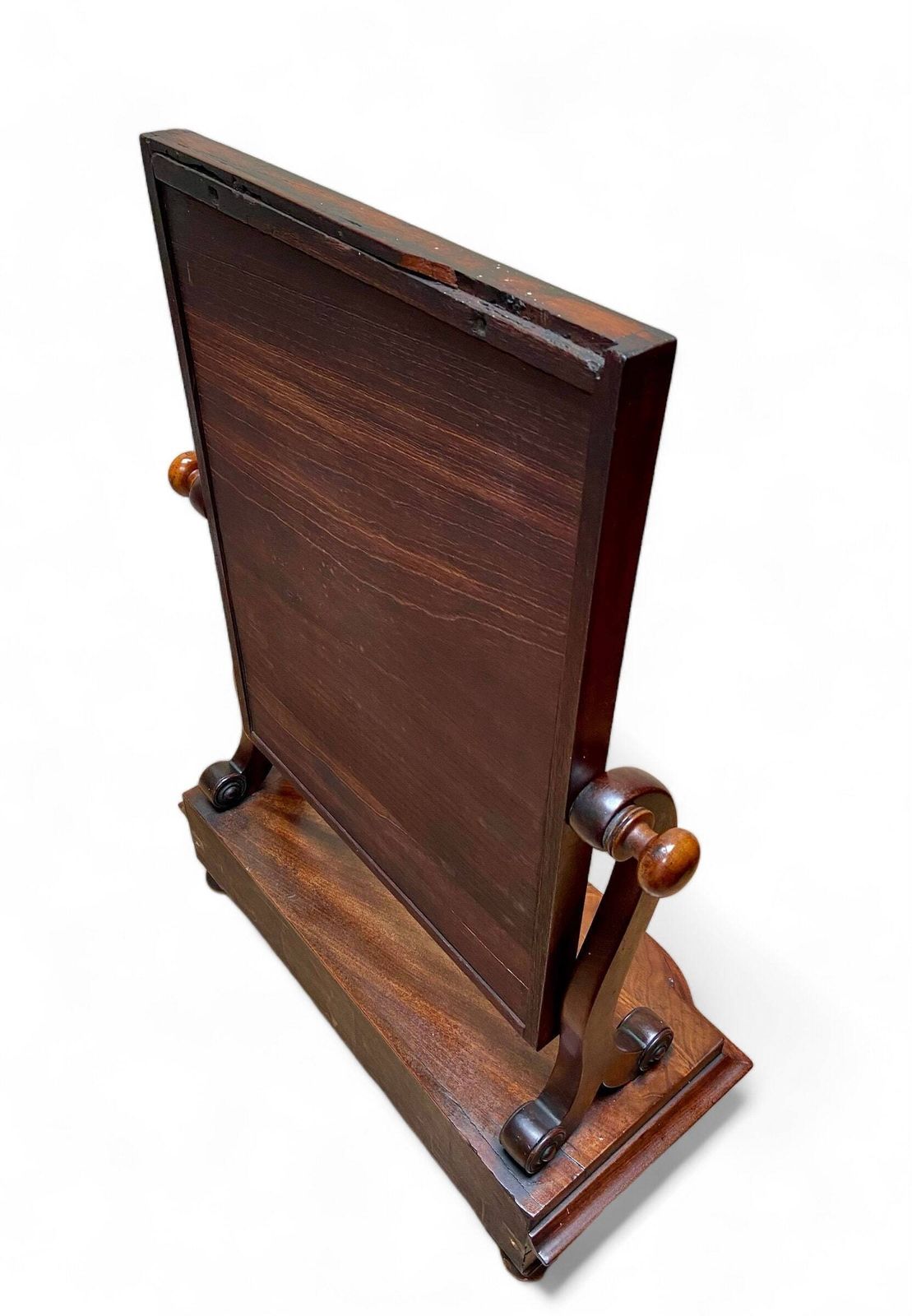 Antique Victorian Mahogany Dressing Table Mirror With Drawer Free Standing Toilet Mirror photo for sale