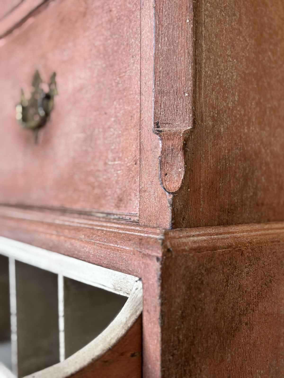 18th Century George III Period Painted Mahogany Secretaire Tallboy photo vinterior
