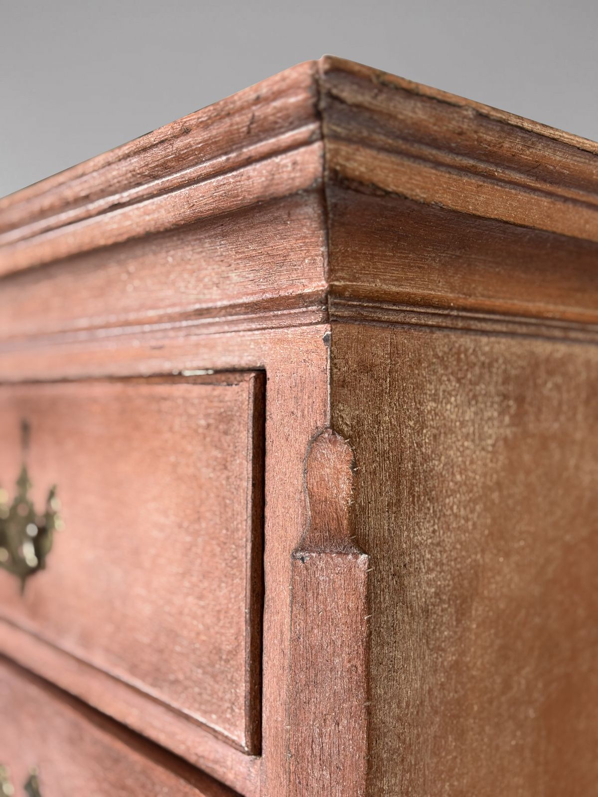 18th Century George III Period Painted Mahogany Secretaire Tallboy photo vintage