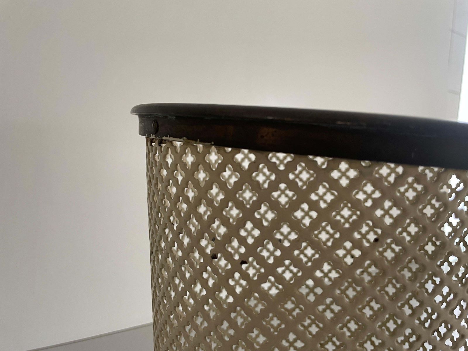 photo furniture Mid Century Modern Brass And Metal Paper Waste Basket, 1960s, Germany
